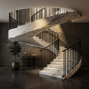 Marble stairs in Calacatta Gold - Image 2