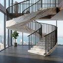 Marble stairs in Calacatta Gold - Image 4