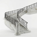 Marble Curved Staircase in Calacatta Gold - Image 1