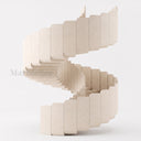 Marble Curved Staircase in Massangis Clair Limestone - Image 1