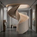 Marble stairs in Massangis Clair Limestone - Image 2