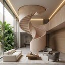 Marble stairs in Massangis Clair Limestone - Image 4