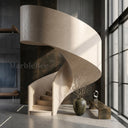 Curved Marble stairs in Massangis Clair Limestone - Image 2