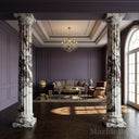 Column Marble in Calacatta Crema Viola - Image 2