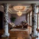 Stone pillars in Calacatta Crema Viola - Image 2
