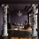 Stone pillars in Calacatta Crema Viola - Image 2