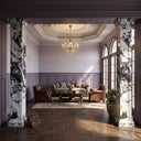Column Marble in Calacatta Crema Viola - Image 2