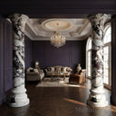 Natural stone pillars in Calacatta Crema Viola - Image 2