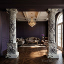 Stone pillars in Calacatta Crema Viola - Image 3