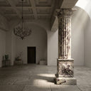 Stone pillars in Calacatta Crema Viola - Image 2
