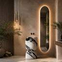 pedestal lavatory sink in Italian Panda Marble - Image 2