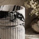 bathroom sink on pedestal in Italian Panda Marble - Image 4