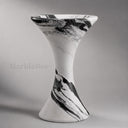 pedestal bathroom sinks in Italian Panda Marble - Image 1