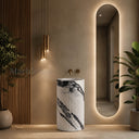 bathroom freestanding sink in Italian Panda Marble - Image 2
