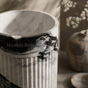 bathroom freestanding sink in Italian Panda Marble - Image 3
