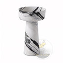 marble pedestal sink in Italian Panda Marble - Image 5