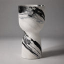 bathroom sink and pedestal in Italian Panda Marble - Image 1
