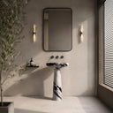 pedestal lavatory sink in Italian Panda Marble - Image 2