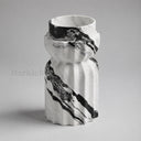 bathroom sink on pedestal in Italian Panda Marble - Image 1
