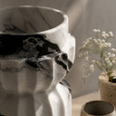 bathroom sink on pedestal in Italian Panda Marble - Image 4