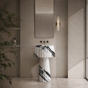 marble pedestal sink in Italian Panda Marble - Image 5
