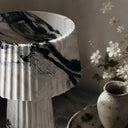 marble pedestal sink in Italian Panda Marble - Image 4