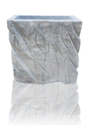 Marble Sink Pedestal Chiseled Grey Marble 33.5" Tall