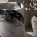 pedestal bathroom sinks in Italian Panda Marble - Image 3