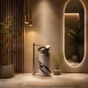 marble pedestal sink in Italian Panda Marble - Image 2