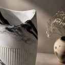 pedestal marble sink in Italian Panda Marble - Image 4