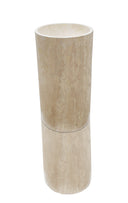 Travertine Pedestal Sink Elegant Round 33.5" Tall