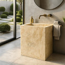 Baignoire en pierre de rivière