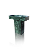 Prada Green Marble Monolithic Basin Sink 34" Tall 35.8" Width