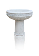 White Marble Basin With Column-Shaped Pedestal 32" Tall