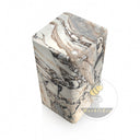 Designer Pedestal Sink | Italian Valgri hWite Marble 33.46" Tall