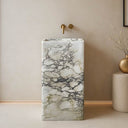 Calacatta Monet Pedestal Sink 33.46" Tall