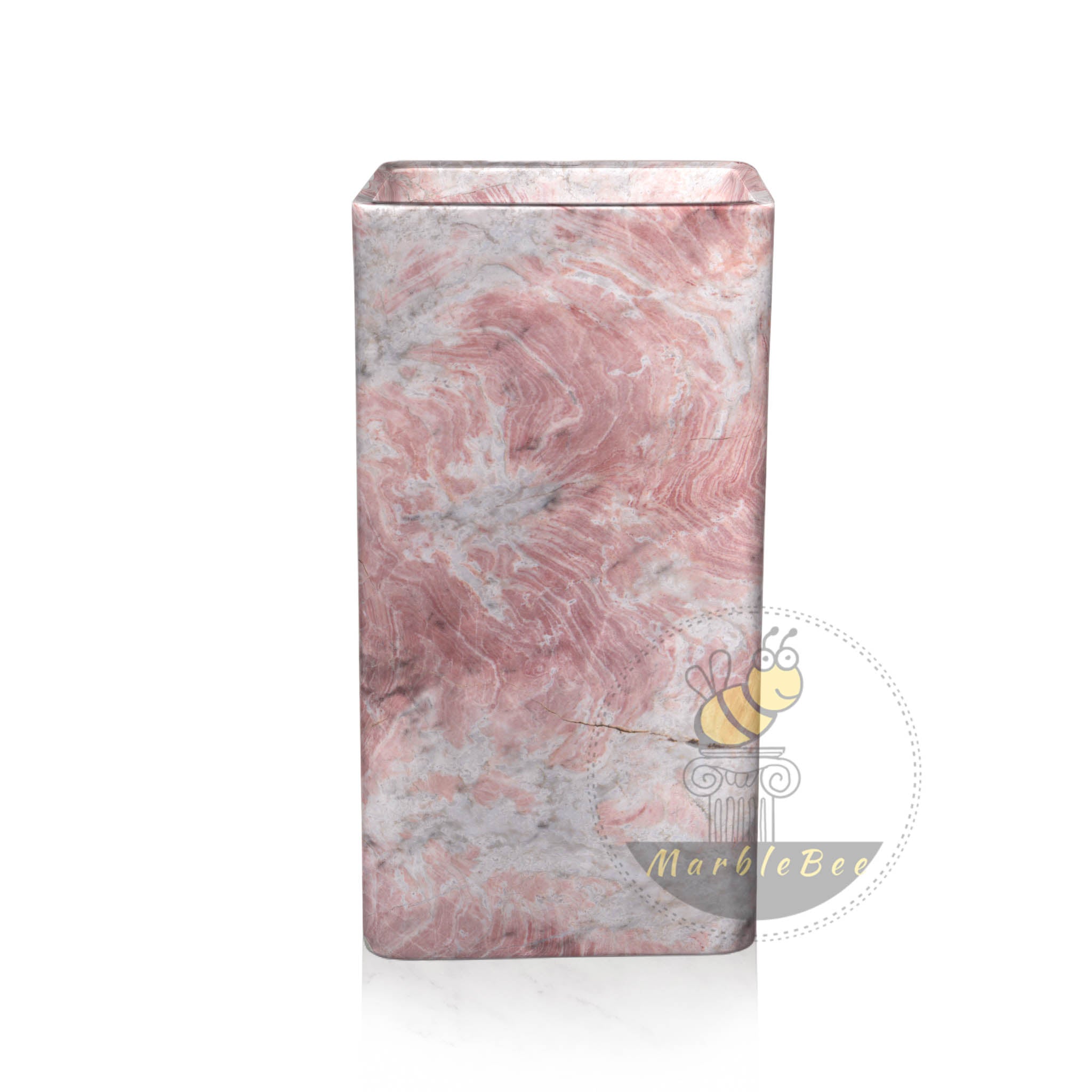 Pink Marble Pedestal Sink 33.46