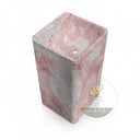 Pink Marble Pedestal Sink 33.46" Tall