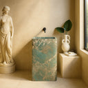 Custom Pedestal Sink | Amazon Turquoise Marble 33.46" Tall