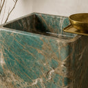 Custom Pedestal Sink | Amazon Turquoise Marble 33.46" Tall