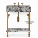 Marble Vanity Countertop in Calacatta Crema Viola - Image 4