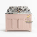 bathroom marble vanity in Calacatta Crema Viola - Image 3