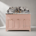 bathroom marble vanity in Calacatta Crema Viola - Image 1