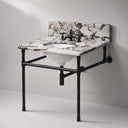 marble vanity for bathroom in Calacatta Crema Viola - Image 1