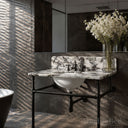 marble vanity for bathroom in Calacatta Crema Viola - Image 2