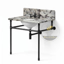 marble vanity for bathroom in Calacatta Crema Viola - Image 5