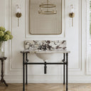 marble vanity for bathroom in Calacatta Crema Viola - Image 3