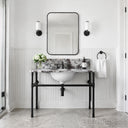 marble vanity for bathroom in Calacatta Crema Viola - Image 4