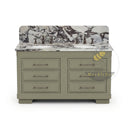marble top bathroom vanity in Calacatta Crema Viola - Image 4