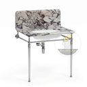 marble sink vanity in Calacatta Crema Viola - Image 3